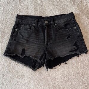 🩳 BLANK NYC Women’s Black Distressed Denim Shorts – Size 25
